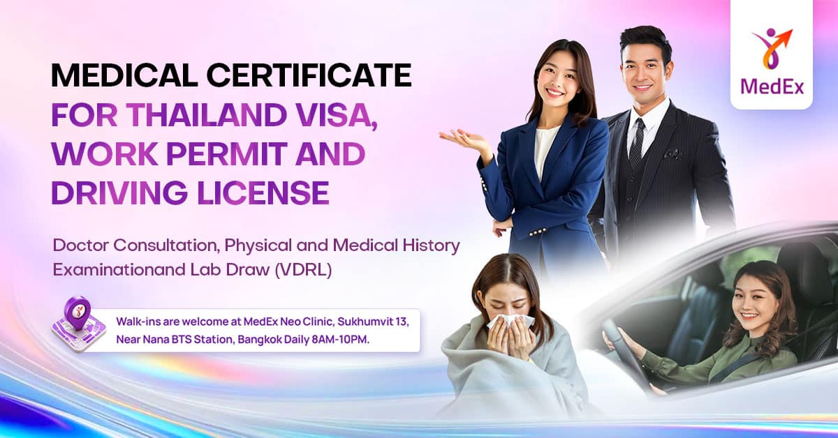 बैंकॉक और पूरे थाईलैंड में चिकित्सा प्रमाणपत्र सेवा