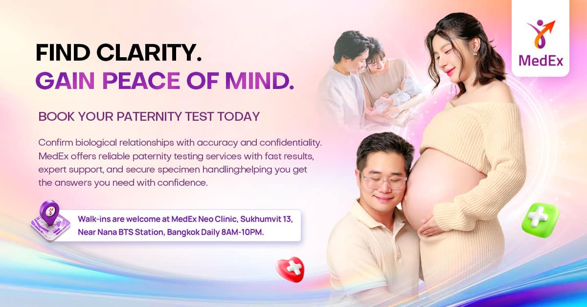 बैंकॉक और पूरे थाईलैंड में पितृत्व परीक्षण सेवा | बैंकॉक में त्वरित पितृत्व परीक्षण | प्रसवपूर्व और प्रसवोत्तर पितृत्व परीक्षण