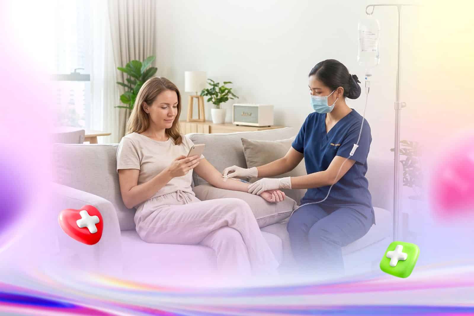 IV-infuus Bangkok: Mobiele IV-therapie, goedgekeurd door artsen, aan huis, in uw hotel of op kantoor