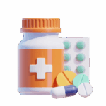 medicine bottle and pills 1 1